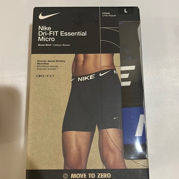 Nike Men's Dri-FIT Essential Micro Boxer Brief – 3 Pack Underwear - Picture 3 of 9
